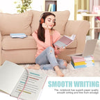 EMOMAS Lined Journal Notebook, 6Pack Hardcover Notebook for Men & Women – Journals for Writing, Work, School, Home & Daily Notes, 160 Pages – Medium A5, 5.7"x8", 100 gsm Thick Paper (pink)