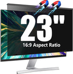 JEEETINTX Magnetic 23 Inch Privacy Screen for Computer Monitor 16:9 Widescreen Desktop PC, 23in Hanging Removable Anti Blue Light Glare Eye Protection Shield, Screen Protector Panel