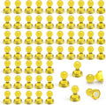 MHDMAG Magnetic Push Pins Powerful Push Pin Magnets for Fridge Whiteboards Calendars Maps in School & Office Pack of 60,Yellow