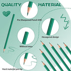 sqzrmdcg 36 PCS Colored Pencils Pre-sharpened Coloring Pencils Set for Kids and Adult, Teachers Essential Classroom Prizes, Back to School Supplies (Green)