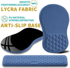 Hokafenle 2 in 1 Ergonomic Mouse Pad Wrist Support & Wrist Rest for Computer Keyboard Set, with Relieve Carpal Tunnel Pain Massage Bulge and Full Memory Gel Design (2In1 Set, Midnight Blue)