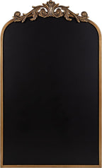 Kate and Laurel Arendahl Arch Chalkboard; Gold; 19 x 31; Framed Arched Ornate Vintage Magnetic Chalkboard for Unique Display; Decoration; and Organization