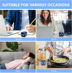 GuDoQi Multi-Function Cube Timer, 5/10/30/60 Min & Custom Count Down, Included Pause & Resume Feature, Silent, Vibrate & Adjustable Sound Alarm for Productivity in Tasks,Study & Kitchen, Classic Blue
