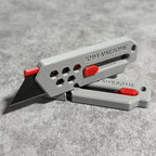 XHM Awesome Small Box Cutter Retractable Blade Ultility Knife, For Artwork, Cardboard Cutting, Package/Letter Opening, Home, Office & EDC Use, Pack of 3 (GRAY)