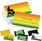 Custom Business Cards Personalized Business Cards for Small Business 300gsm Matte Paper Front & Back Sides Printed 3.5" x 2" - Lawn Care Template