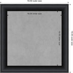 Amanti Art Black Framed Magnetic Board 19x19 Small Vision Board for use with Magnets, 100% Metal Sheet to Display Items as Office Decor or for Home Organization in mudroom, Kitchen or Kids Room