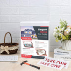 9.1" x 11.6" Outdoor Take One Brochure Holder Waterproof Wall Mount Literature Permit Box with Lid Screws Clear Acrylic Document Holder Fits Letter Size A4 Flyers Booklets Pamphlets (TAKE ONE WHITE)