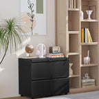 INTERGREAT Mobile File Cabinet with Lock,Under Desk Rolling Metal Filing Cabinet for Home Office, Black 2 Drawer File Cabinets with Wheels for Legal/Letter/A4 File