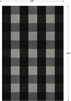 GENIMO Checkered Rug 27.5x44 inches Black and White Outdoor Rug Buffalo Plaid Rugs Mat Fall Doormats Washable Rug for Front Porch Decor Indoor Entrance Patio Balcony Entryway