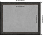Amanti Art Black Framed Magnetic Board 37x45 X-Large Vision Board for use with Magnets, 100% Metal Sheet to Display Items as Office Decor or for Home Organization in mudroom, Kitchen or Kids Room
