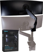 ULTRARM Heavy Duty Extension Arm [Accessory Only - Requires MA20P-S Single Monitor Arm for Use] Dual 49" Vertical Stacked Monitor Mount Height Adjustable - 100x100 VESA Mount, Black, MA20P-A