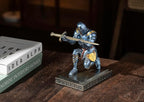 NCQIXIAO Templar Vanguard Soldier Pen Holder Pencil Stand Desk Organizers and Accessories as Gift for Medieval Warrior Enthusiast (Blue)