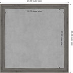 Amanti Art Grey Framed Magnetic Board 23x23 Medium Vision Board for use with Magnets, 100% Metal Sheet to Display Items as Office Decor or for Home Organization in mudroom, Kitchen or Kids Room