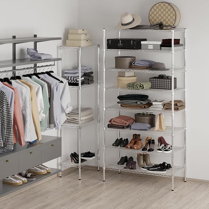 Regal Altair 21" Deep x 42" Wide x 86" Height Wire Shelving Kit | 8-Tier | NSF Commercial Storage Rack Unit