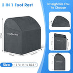 ComfyInLove Foot Rest for Under Desk at Work - Non-Slip Foot Stool with 3 Adjustable Heights, Ergonomic Under Desk Footrest with Washable Cover for Desk, Home, Office, Car (Dark Grey)