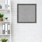 Amanti Art Grey Framed Magnetic Board 22x22 Medium Vision Board for use with Magnets, 100% Metal Sheet to Display Items as Office Decor or for Home Organization in mudroom, Kitchen or Kids Room