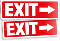 iSYFIX Exit Signs 2 Pack 12x4 Inch with Directional Right Arrows - Rust Free Aluminum, Laminated for UV, Weather, Scratch Resistance - Ideal for Offices, Schools, Theaters, Restaurants
