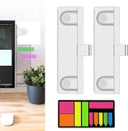 Keenjorika 2PCS Multifunctionnal Monitor Documents Holder, Clear Acrylic Board with Clips, Desktop Message Board for Office with Sticky Note,Monitor Documents Holder (Grey)