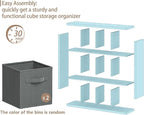 furtble Bookshelf with Storage Bin, 12-Cube Storage Organizer, Modern Wood Open Bookcase, Multifunctional Display Shelf for Living Room, Bedroom, Home Office, Black