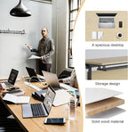 Conference Table,55.1''Folding Conference Room Table for 4-12 People,Mobile Flip Top MeetingTraining Table with Different Coulor and Styles for Offices, Classrooms,Meeting Room (8, 61''G)