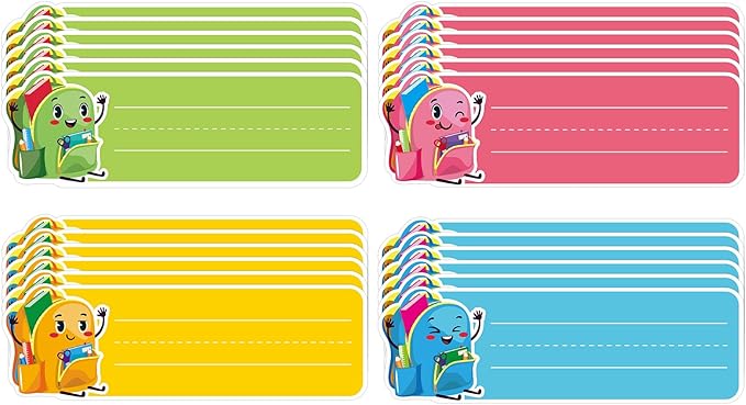 PETCEE Name Plates for Classroom Student Desks - 36Pcs Personalized Schoolbag Desk Name Tags Stickers Self Adhesive Names Labels for Kindergarten Preschool Elementary Back to School Teaching Supplies