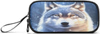 BOENLE Wolf Snowy Pencil Case Box Boys Girls Large Pencil Pouch Zipper Compartments Big Capacity Stationery Pen Bag Organizer for Kids Teens Adults School
