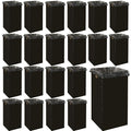 Nosiny 20 Pcs 20 Gallon Disposable and Reusable Corrugated Cardboard Trash Cans for Events, Recycling Bins Bulk with Trash Bags, Cardboard Garbage Boxes for Parties, 14 x 14 x 24 (Black)