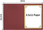 SUNEE Certificate Holders(Burgundy, 30 Packs, New Pattern), Diploma Covers Gold Foil Border, for Letter Size 8.5x11 Certificates, Cardstock, Document Papers