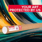 Paclord 4" x 72" Heavy-Duty Reinforced Cardboard Mailing Tube, Pack of 6 Tubes with 12 Caps – Secure USPS Approved – Great for Shipping and Storing of Prints, Artwork, Posters or Documents