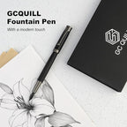 GC QUILL Fountain Pen Set - Fine & Medium Nibs, Includes 18 Ink Cartridges, Ink Refill Converter & Syringe Filler, Gift for Writing, Journaling & Calligraphy MU-13