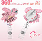 Aoryalps DUUUUUDE Retractable Badge Reel Holder Retractable with ID Clip for Nurse Nursing Name Tag Card Nursing Student Teacher Doctor Medical Assistant Work Office Clip-Gifts for Nurse