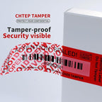 ChtepTamper 100 Pieces Total Transfer Tamper-Evident Stickers Security Labels Great for Goods Shipping,Exchange of Agency Files, Privacy Protection or More(Serial Number 1 * 3.54inches Red)