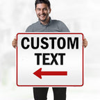 Custom Arrow Directional Sign, Left Arrow, 24x30 Inches, 3M EGP Reflective, Rust Free .080 Aluminum, Fade Resistant, Made in USA by My Sign Center