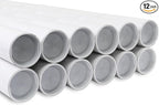 MagicWater Supply Mailing Tube - 1.5 in x 18 in - White - 12 Pack - for Shipping and Storage of Posters, Arts, Crafts, and Documents