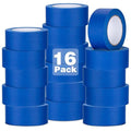 XUXU 16Pack Blue Painters Tape 2 inch Wide Masking Tape Bulk for Multi-Surface, Produce Sharp Lines, Residue-Free 784 Yards Total