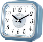 Tinload 5.5" Large Analog Alarm Clock Silent Non Ticking, Gentle Wake, Beep Sounds, Increasing Volume, Battery Operated Snooze and Manual Light, Easy Set
