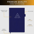 Self-Mastery Journal for Men - Gratitude and Productivity Journal for More Happiness, Positivity, Growth, Mindfulness, Self Care and Reflection - Guided Inspirational Journals for Men & Women (Blue)