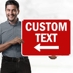 Custom Arrow,Custom Directional Sign, Left Arrow,18x24 Inches, 55 mil thick HDPE (high density polyethylene) Made in USA by My Sign Center