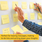 48 Pack 2400 Sheets Sticky Notes 3x3, 8 Colors Sticky Note Pads, Colored Sticky Notes Bulk Postits Notes for Office, School, and Home Supplies, 50 Sheets/pad
