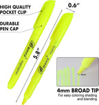 Buecs Highlighters Bulk Pack, 108 Count, Chisel Tip,Fluorescent Yellow, suitable for Adults Highlighting Planner Notes, Office School Supplies