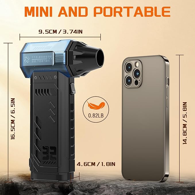 X301 Electric Air Duster-250000RPM Super Power-Air Duster, Replaceable Battery,Long Life-Snow Blower, 3-Gear Adjustable,4 nozzles for Computer, Keyboard, Outdoors and Car Cleaning.(1*Battery)