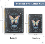 2026 Planner 8.5 x 11, Large Weekly Monthly Planners with Tabs, A4 Spiral Bound Daily Calendar 2026 Planner, 12 Month Agenda from Jan. to Dec., Flexible Cover Appointment Book(Color Butterfly)