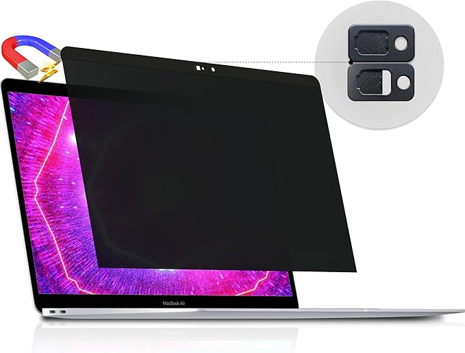 Peslv Magnetic Privacy Screen for MacBook Pro 13 Inch (2012-2015), Removable Anti Blue Light Glare Peep Filter Black out Screen Protector for Mac 13In Laptop Model (A1278, A1425, A1502)