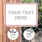 Custom Sign, Personalized Metal Signs, Customize for Office, Business, Workplace, Home, Airbnb, Delivery Red Signs, 10x14 Inches, Rust Free .040 Aluminum, Fade Resistant, Made in USA by Sigo Signs