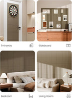 Bumusty Large Cork Board 47"x35" Alternative - 12 Pack Felt Wall Tiles with 70 Safe Removable Adhesive Tabs, 30 Pushpins, Cork Boards for Walls Pin Board Tack Board Cork Board (Dark Brown)