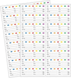 STARLIBOO Removable Freezer Labels Stickers, Blank Freezer Labels for Food Containers, 1x3 Inch Waterproof Labels (Multicolor, 240 Labels)