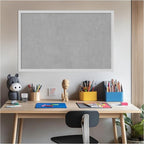 Amanti Art Silver Framed Magnetic Board 21x33 Large Vision Board for use with Magnets, 100% Metal Sheet to Display Items as Office Decor or for Home Organization in mudroom, Kitchen or Kids Room