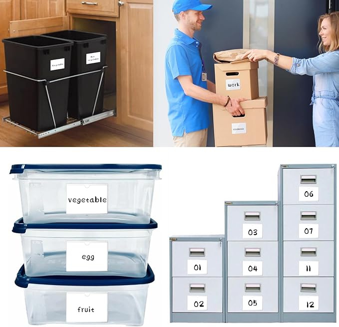 zandfelo 50 Pack 3'' x 5'' Clear Adhesive Index Card Pockets, PVC Labels Holders for Storage Bins and Library Card, Ideal Card Holder with Top Open for Loading and Protecting Your Cards