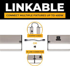 LED Under Cabinet Lighting Hardwired - 3CCT 12 Inch Satin Finish - Undercabinet Lights for Kitchen - Linkable Undercounter Dimmable Plug in Light or Hard Wired - Under Counter Fixture Direct Wire