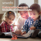 VAVOFO Rechargeable Book Light for Reading in Bed Kids, 7 LED Reading Light with 9-Level Warm Cool White Daylight, Eye Care Lamp with Power Indicator for Bookworms (Mocha Brown)